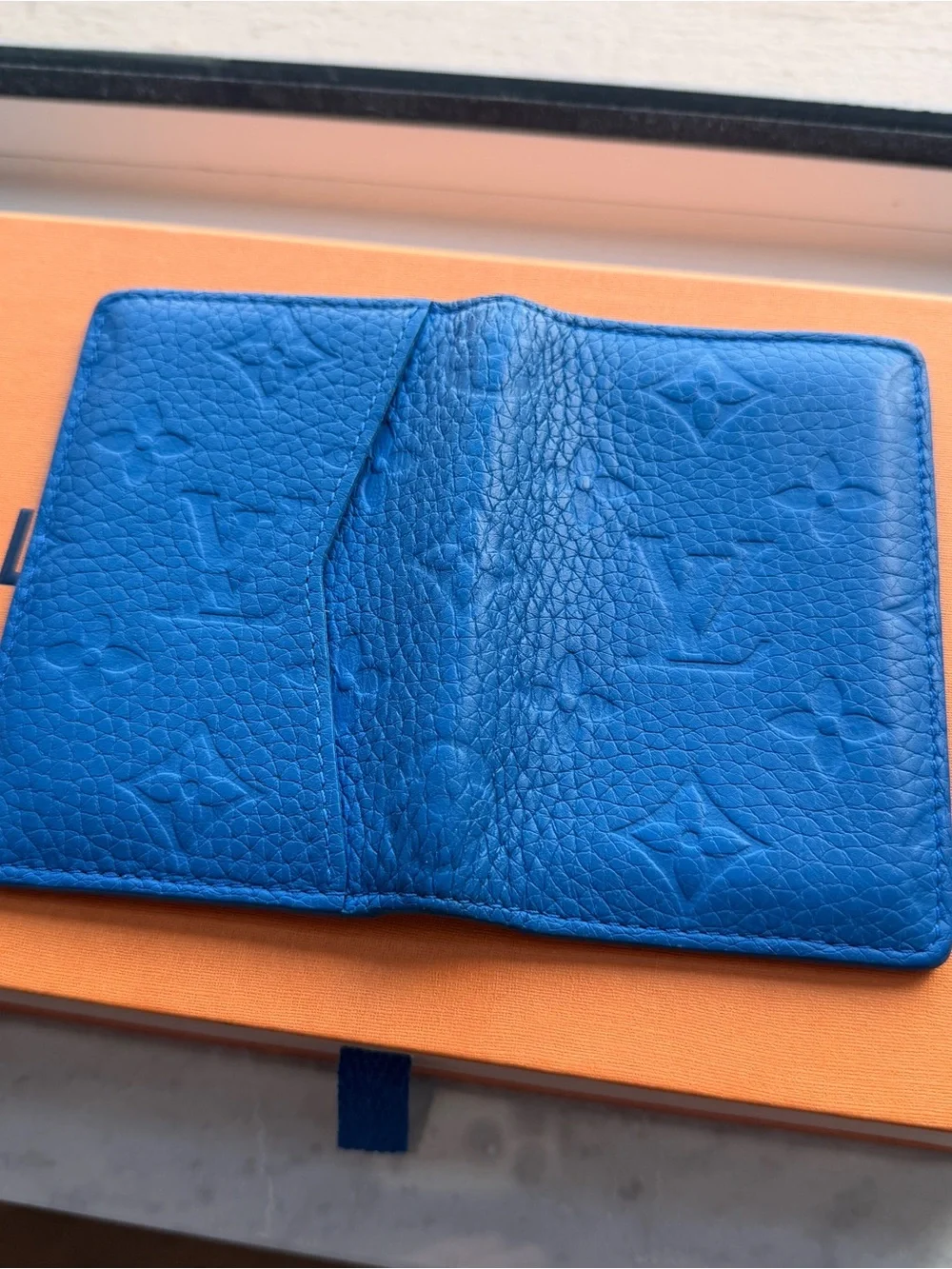 Louis Vuitton Blue Monogram Taurillon Leather Pocket Organizer